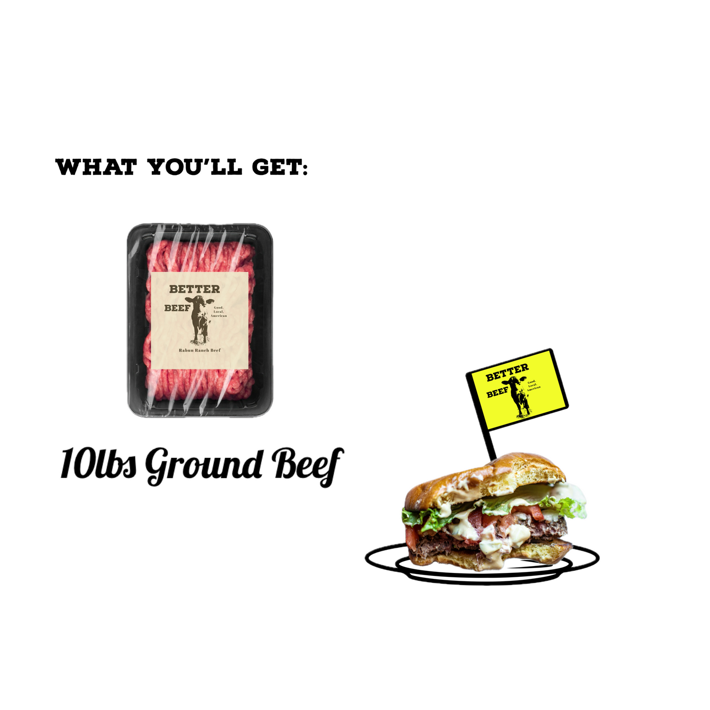 10 LBS. of Delicious, Lean Ground Round Hamburger Meat
